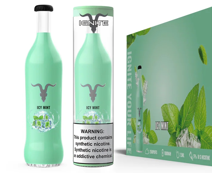 IGNITE V25 2500 Puffs Vape - Ledinė Mėta: Gaivumo ir Stiliaus Sintezė